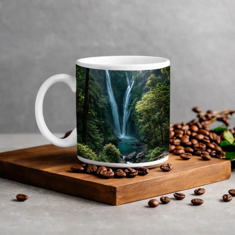 Tropical Waterfall Deep Jungle Forest – Mugs