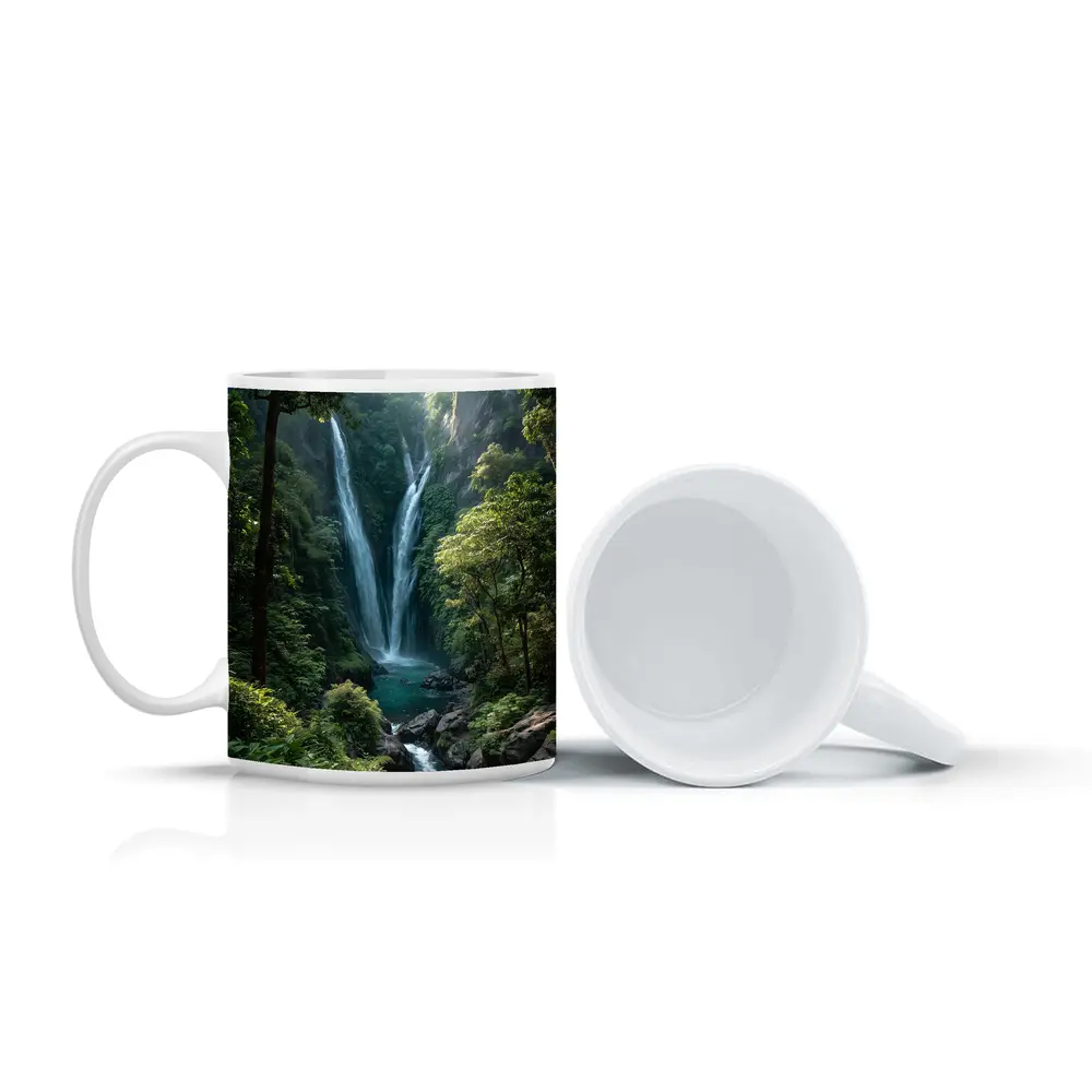 Tropical Waterfall Deep Jungle Forest – Mugs