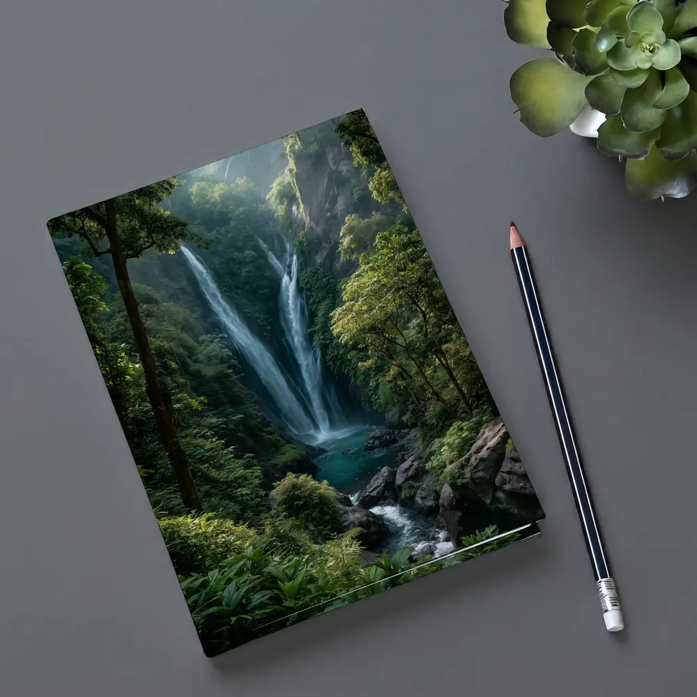 Tropical Waterfall Deep Jungle Forest – Notebooks