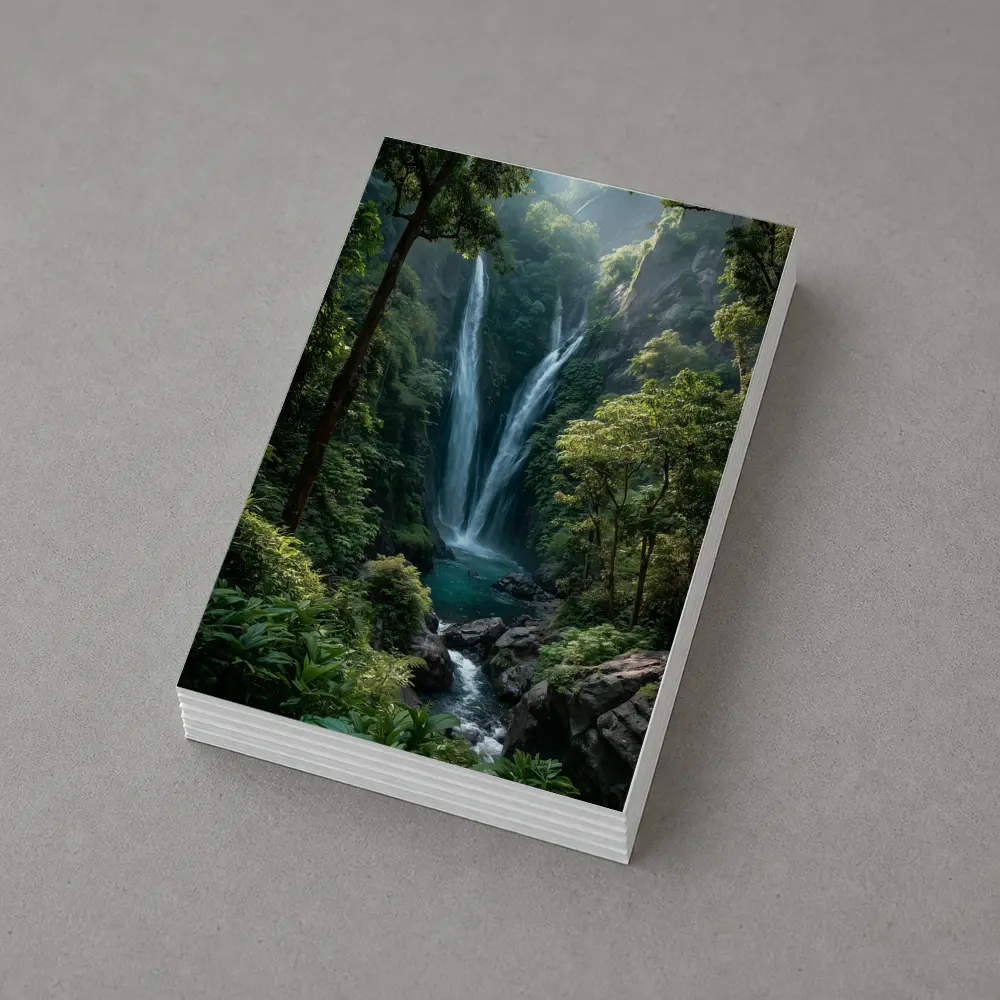 Tropical Waterfall Deep Jungle Forest – Postcards