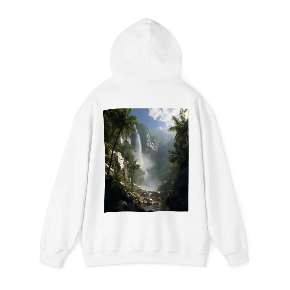 Tropical Waterfall Jungle Mist Rocky River – Hoodies