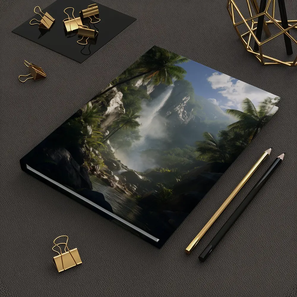 Tropical Waterfall Jungle Mist Rocky River – Notebooks