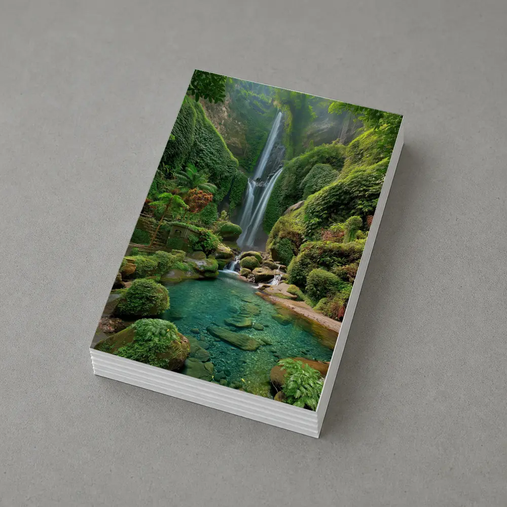Tropical Waterfall Green Jungle Pool Nature – Postcards
