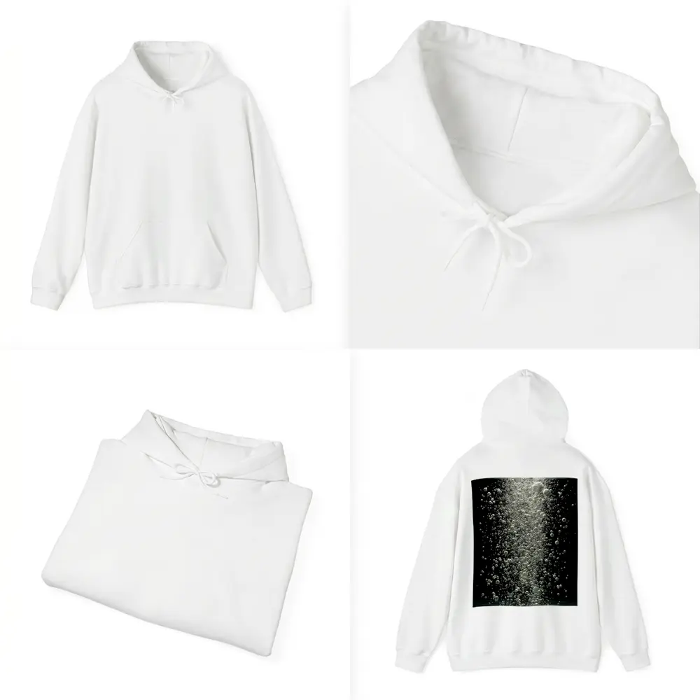 Underwater Air Bubbles Rising Dark Background – Hoodies