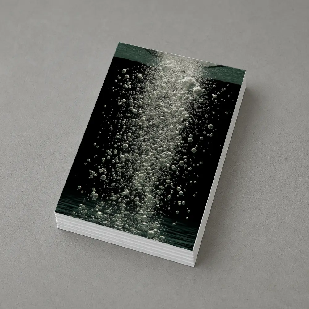 Underwater Air Bubbles Rising Dark Background – Postcards