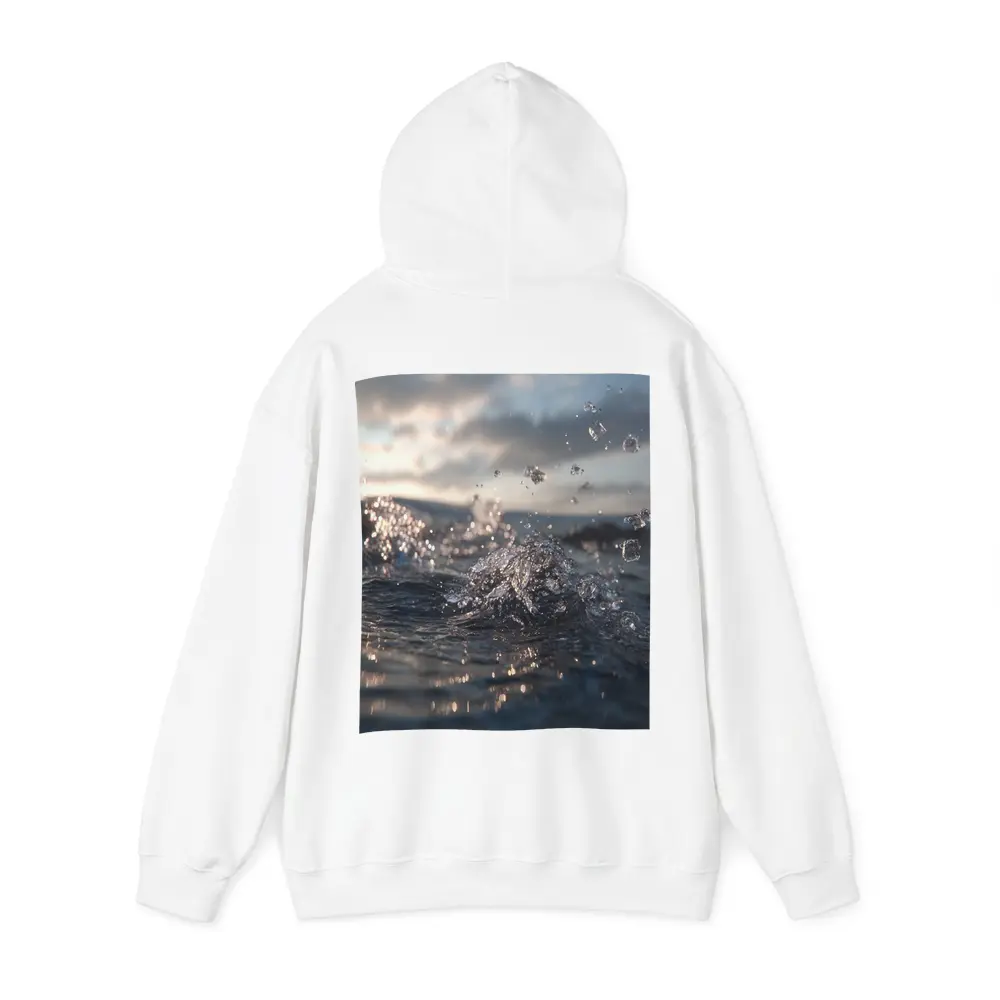 Ocean Wave Splash Dramatic Cloudy Sky – Hoodies