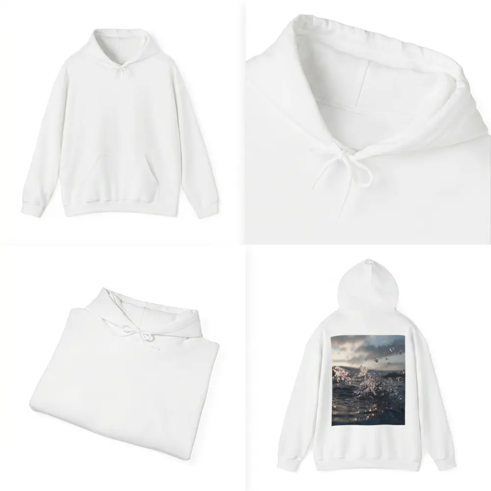 Ocean Wave Splash Dramatic Cloudy Sky – Hoodies