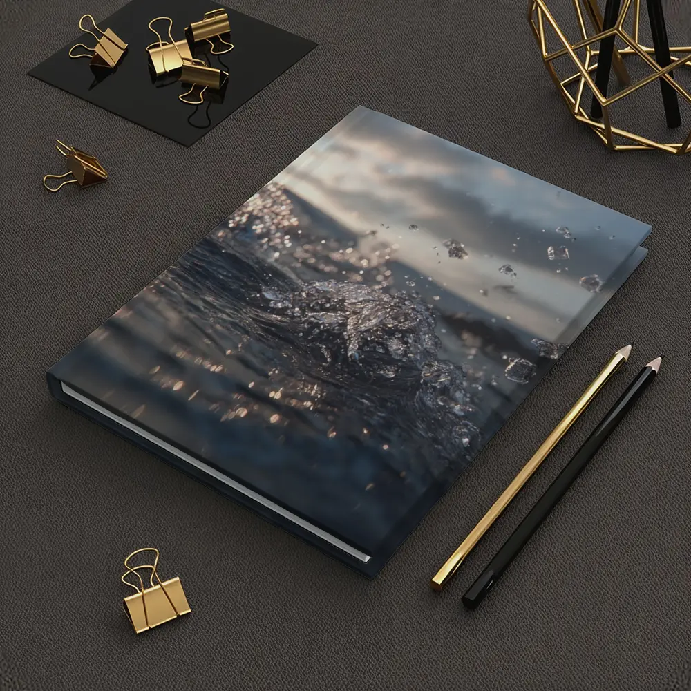 Ocean Wave Splash Dramatic Cloudy Sky – Notebooks