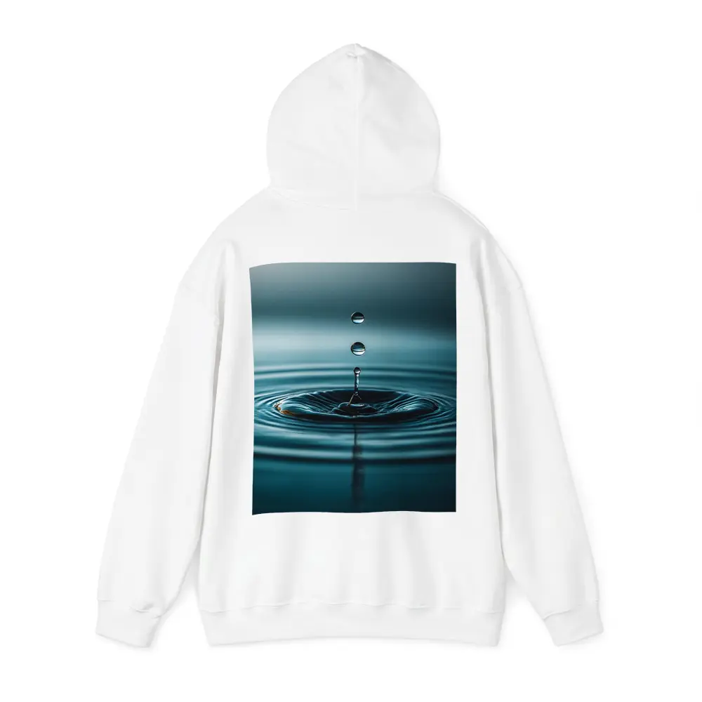 Water Drop Ripple Teal Blue Surface – Hoodies