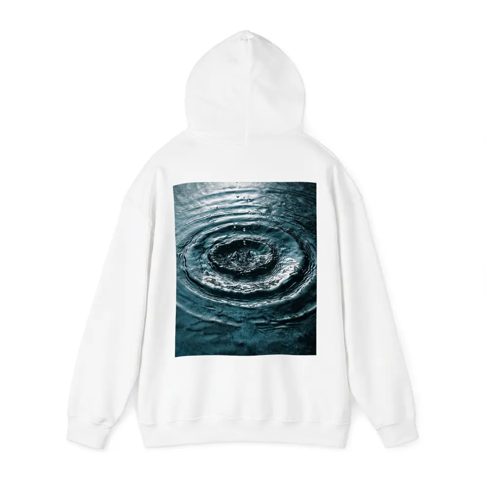 Water Ripple Circles Dark Teal Surface – Hoodies