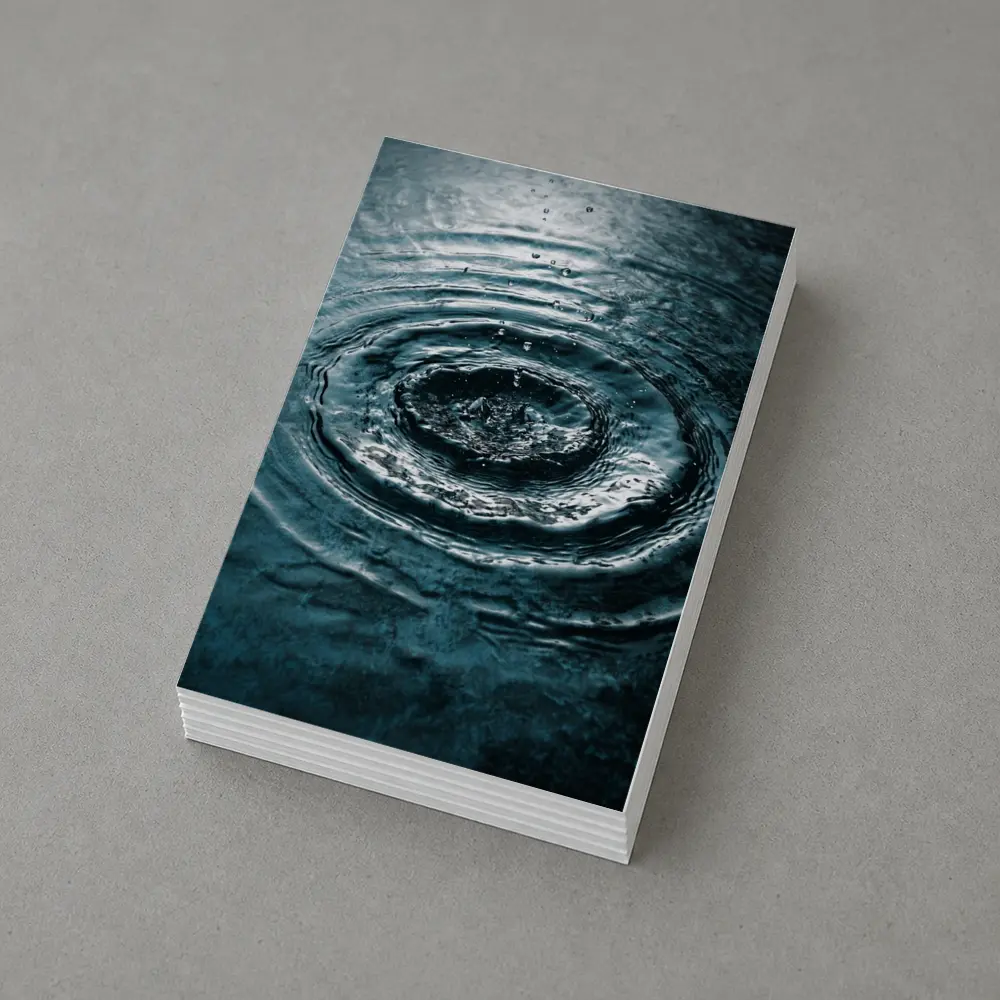 Water Ripple Circles Dark Teal Surface – Postcards