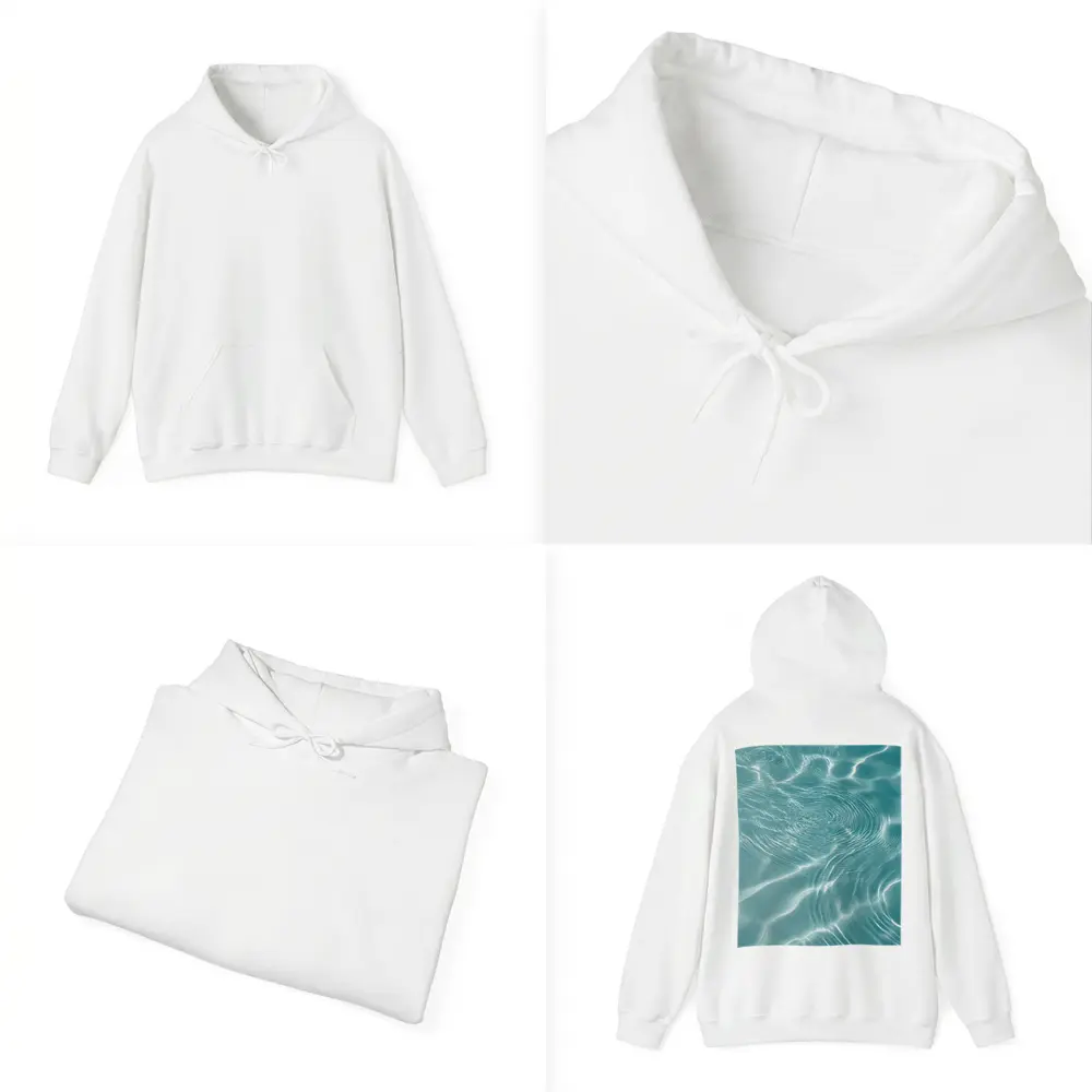 Clear Teal Pool Water Ripples Light Reflections – Hoodies