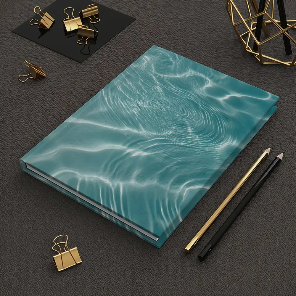 Clear Teal Pool Water Ripples Light Reflections – Notebooks