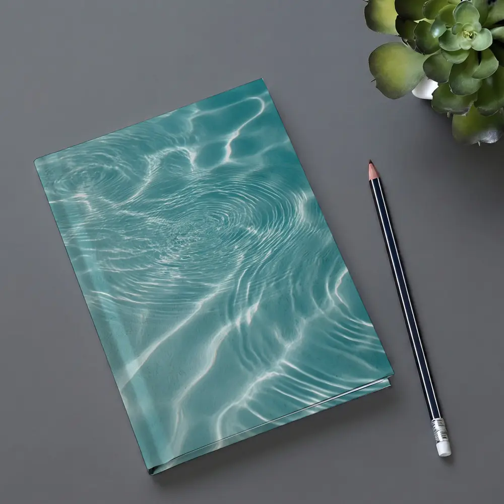 Clear Teal Pool Water Ripples Light Reflections – Notebooks