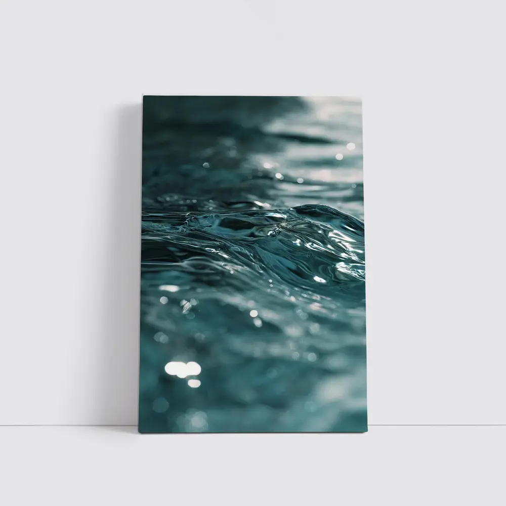 Close Up Teal Ocean Water Surface Ripples – Wall Art