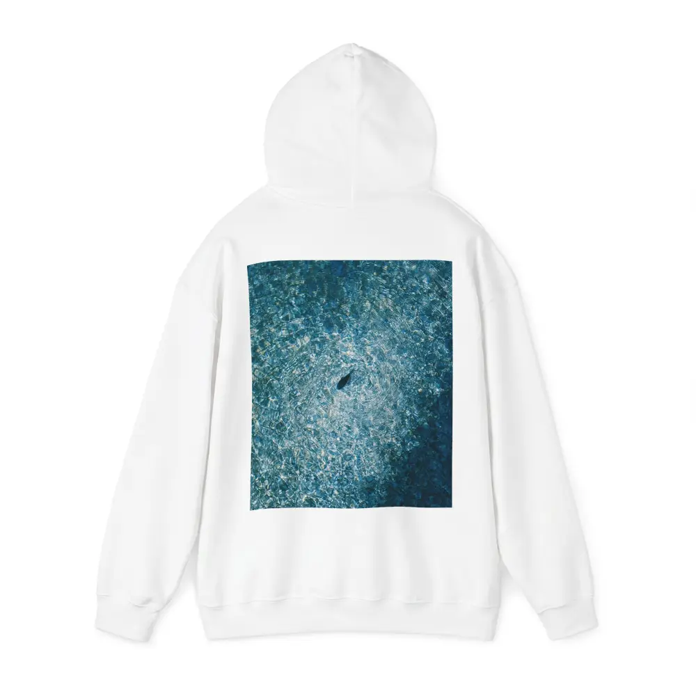 Lone Shark Aerial View Blue Ocean – Hoodies