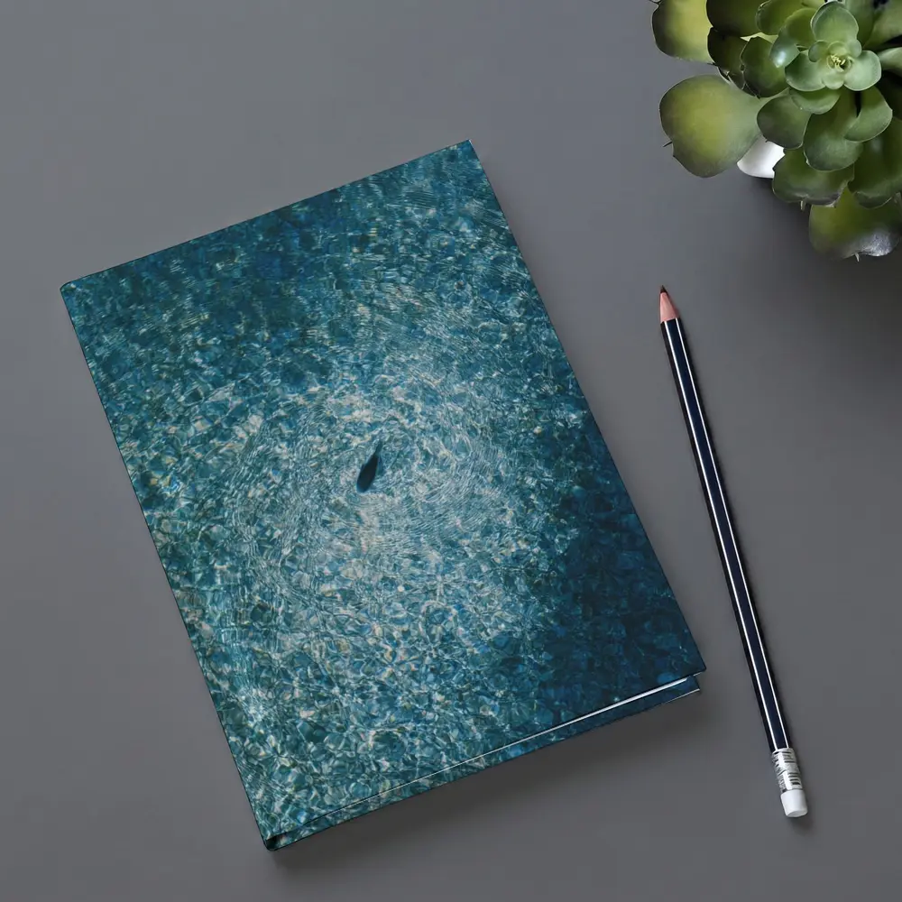 Lone Shark Aerial View Blue Ocean – Notebooks