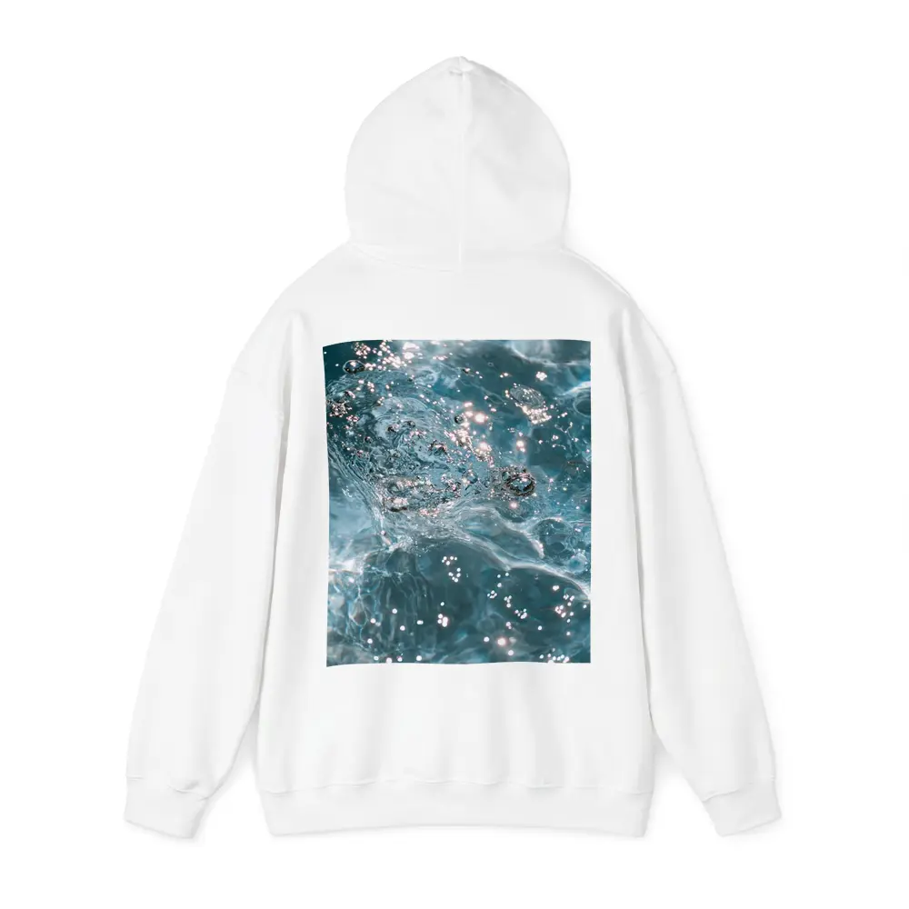 Clear Blue Water Surface with Sparkling Light – Hoodies