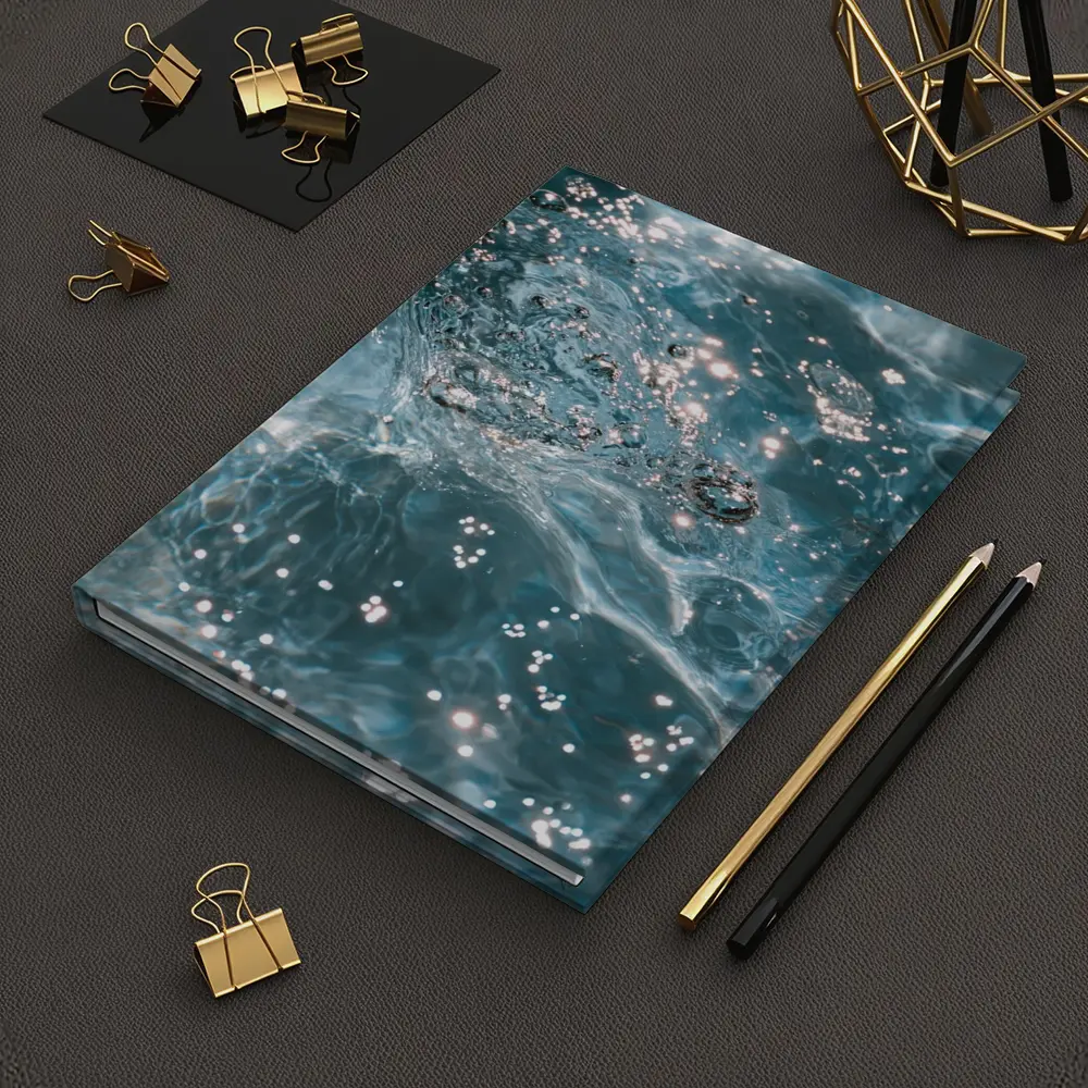 Clear Blue Water Surface with Sparkling Light – Notebooks