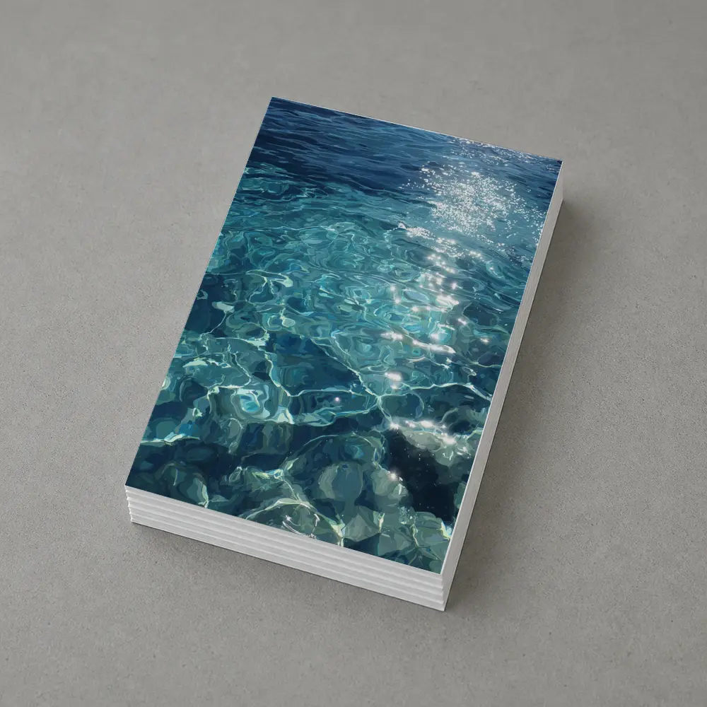 Clear Turquoise Ocean Water Sunlight Reflections – Postcards