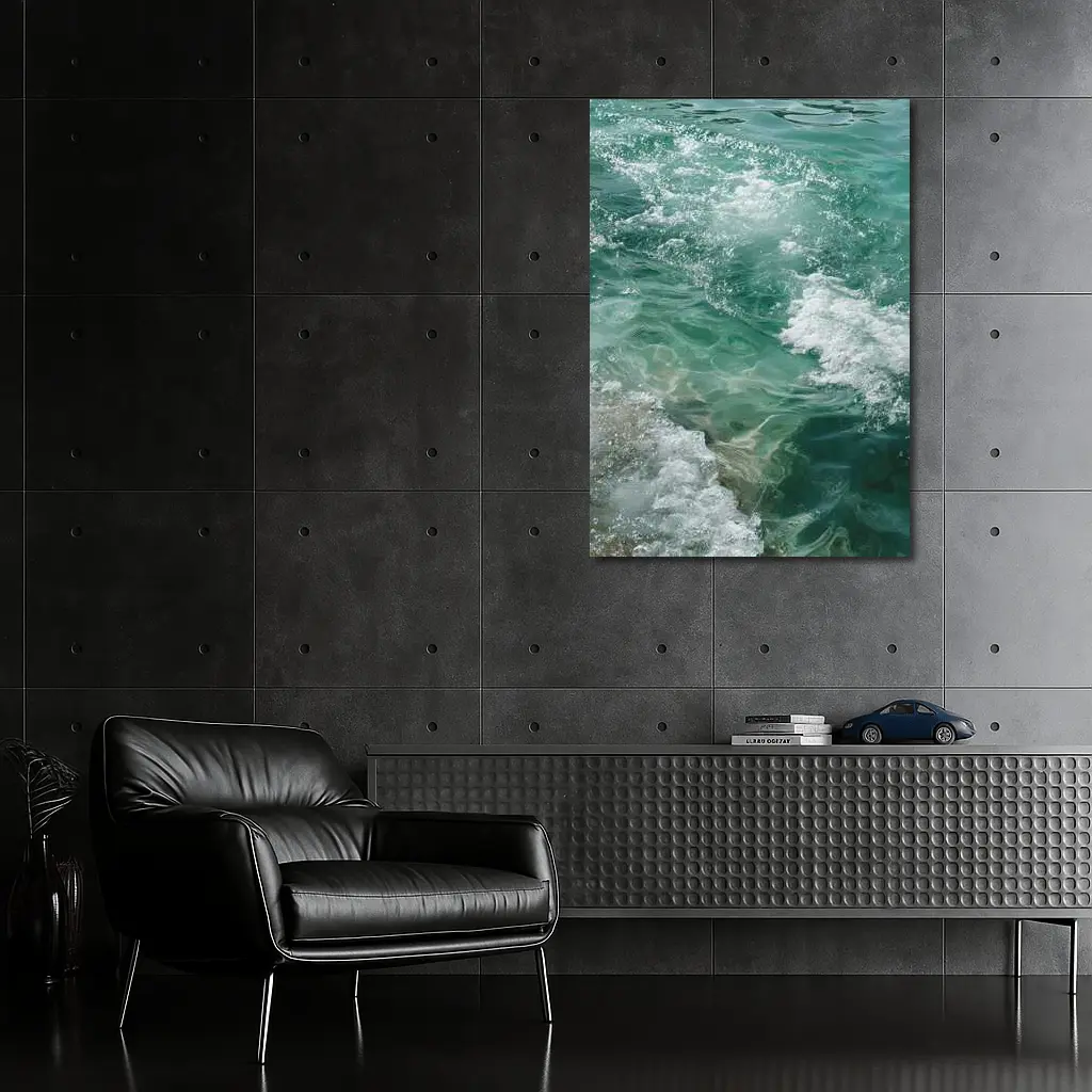Clear Turquoise Ocean Waves Coastal Water – Wall Art