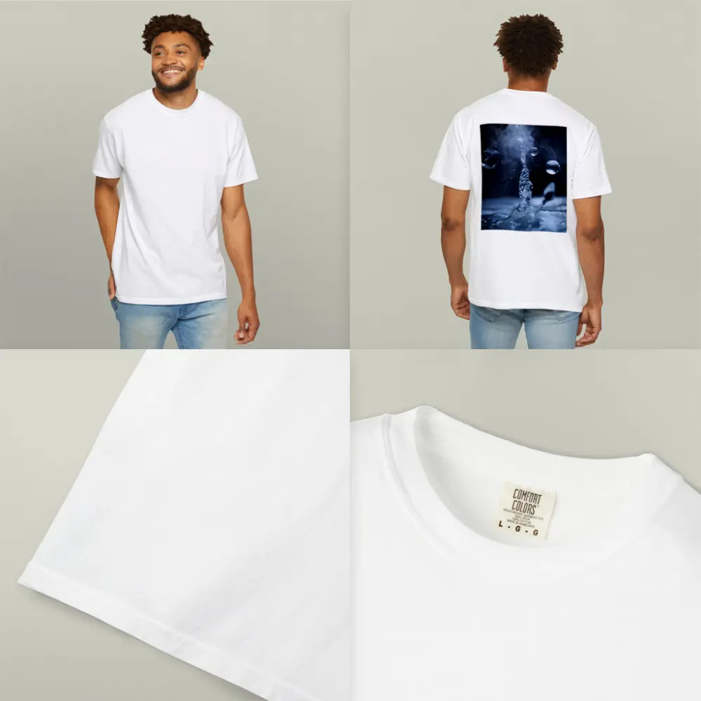 Water Drop Splash Dark Blue Abstract – T-Shirts