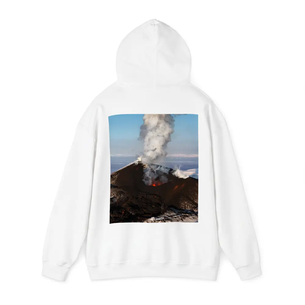 Active Volcano Eruption Lava Smoke Iceland – Hoodies