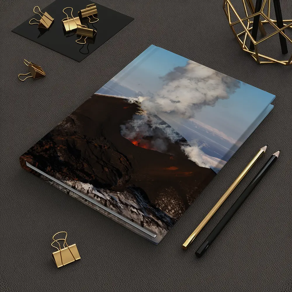 Active Volcano Eruption Lava Smoke Iceland – Notebooks