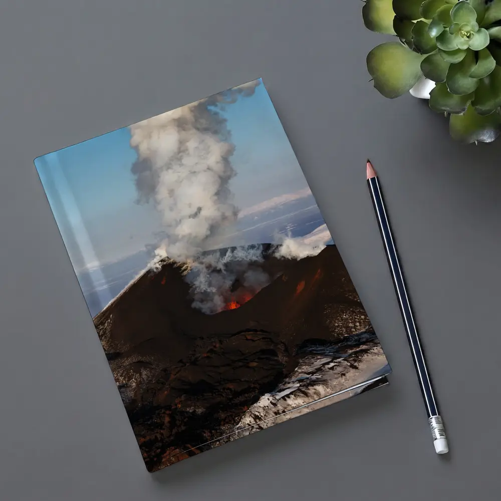 Active Volcano Eruption Lava Smoke Iceland – Notebooks