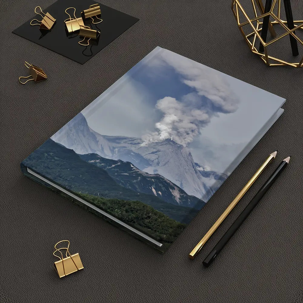 Erupting Volcano Ash Cloud Mountain Landscape – Notebooks