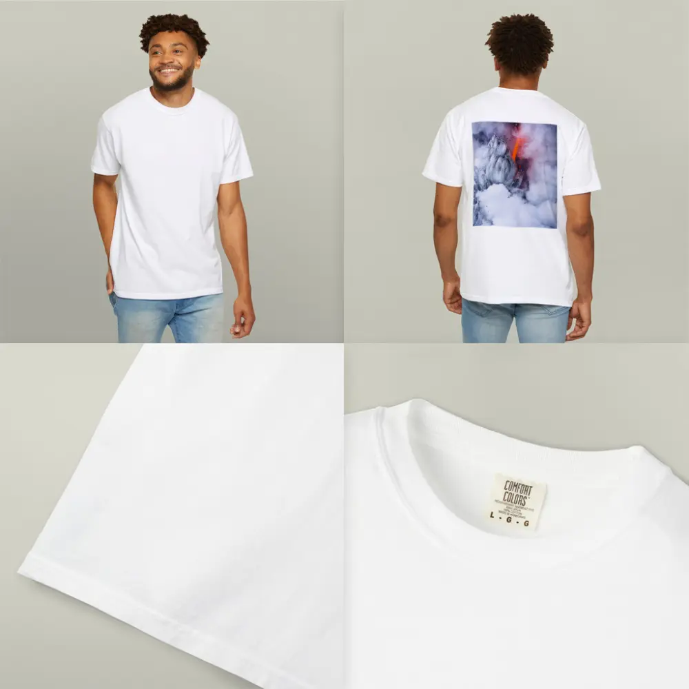 Lava Flow Erupting Through Steam Clouds – T-Shirts