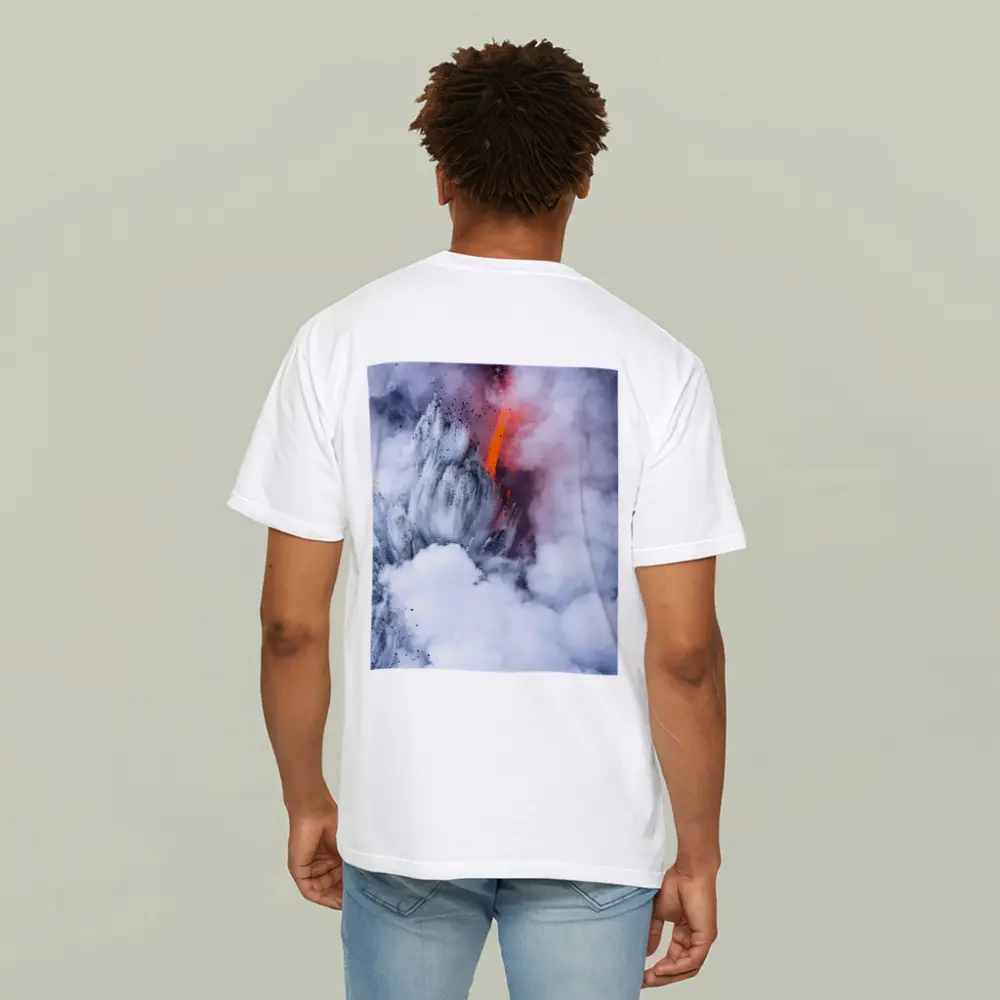 Lava Flow Erupting Through Steam Clouds – T-Shirts