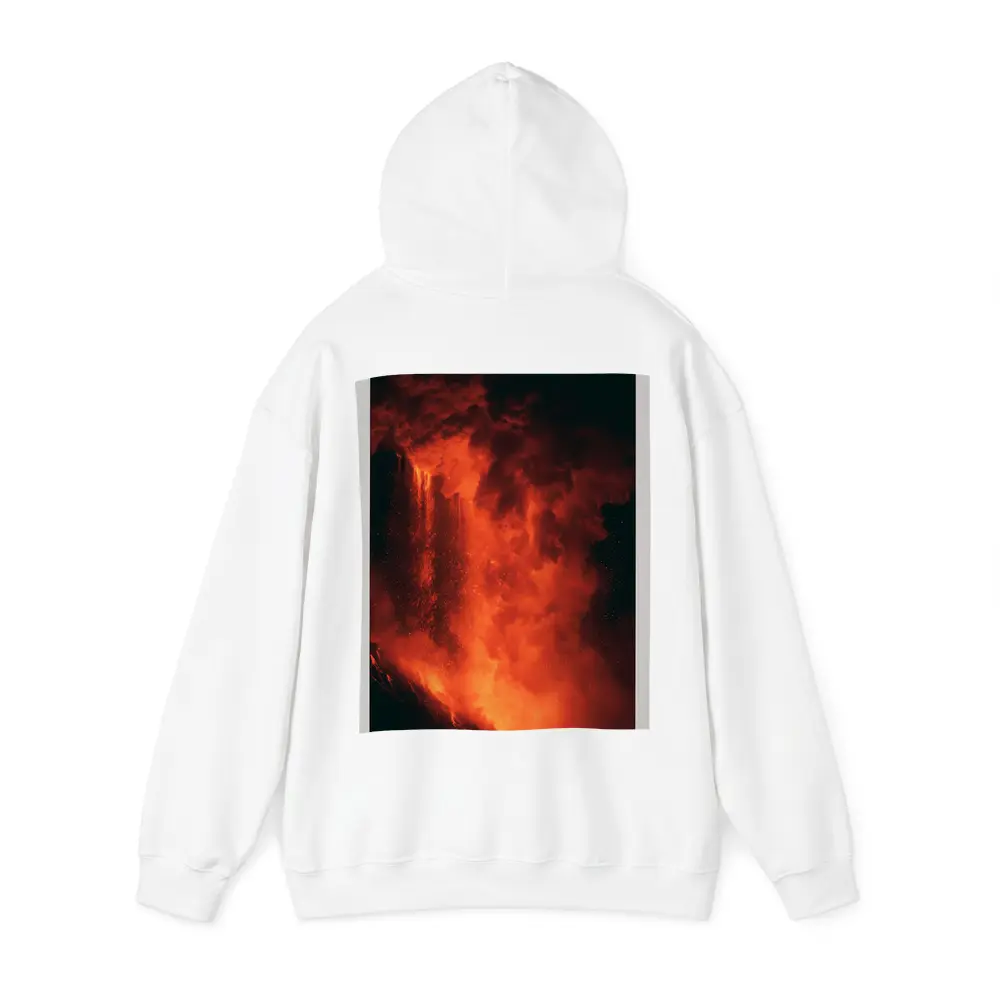Volcanic Eruption Glowing Red Lava Night – Hoodies