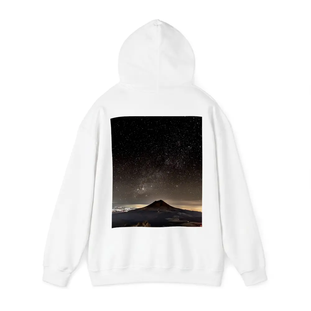 Volcano Peak Under Starry Night Sky – Hoodies