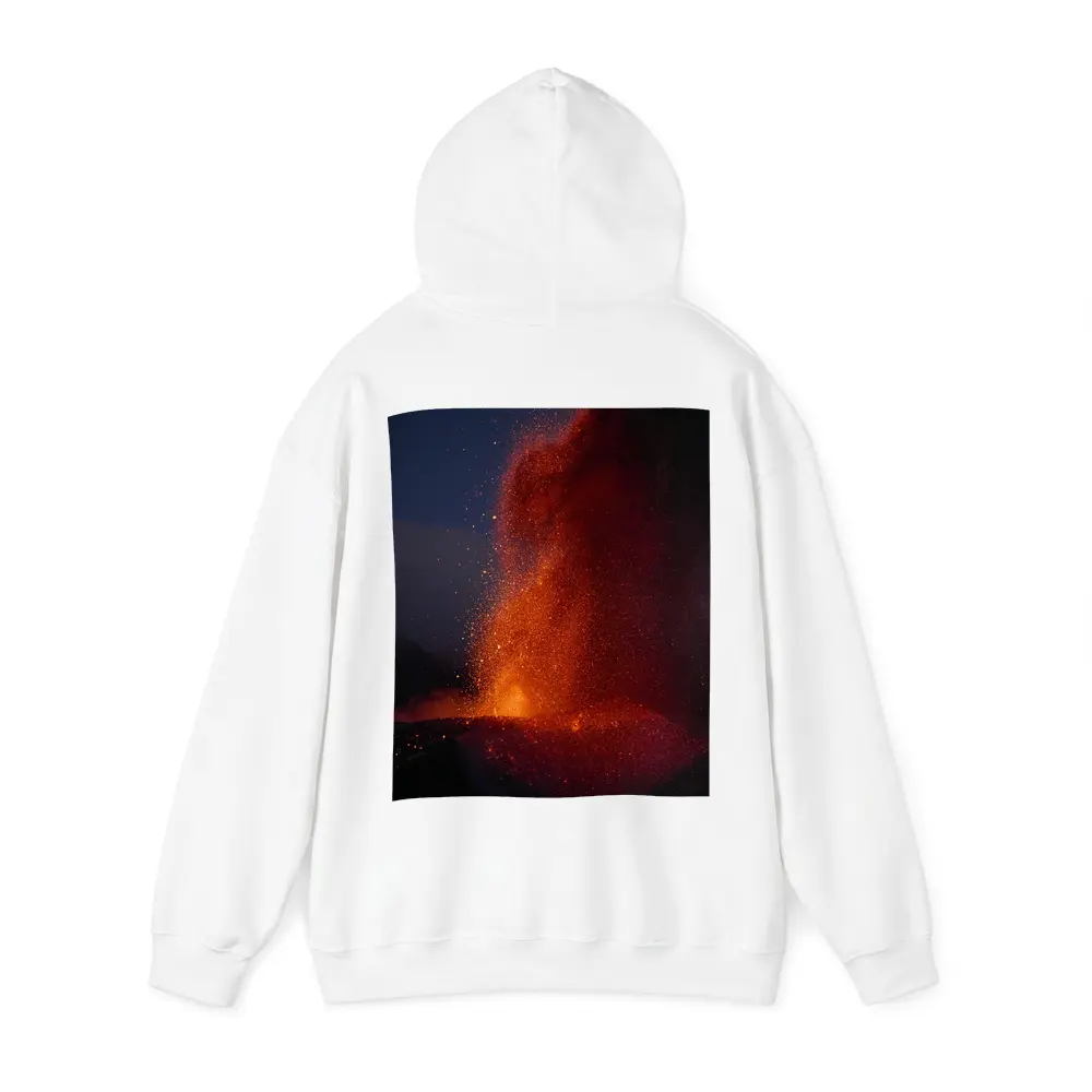 Volcano Lava Eruption Dark Night Sky – Hoodies