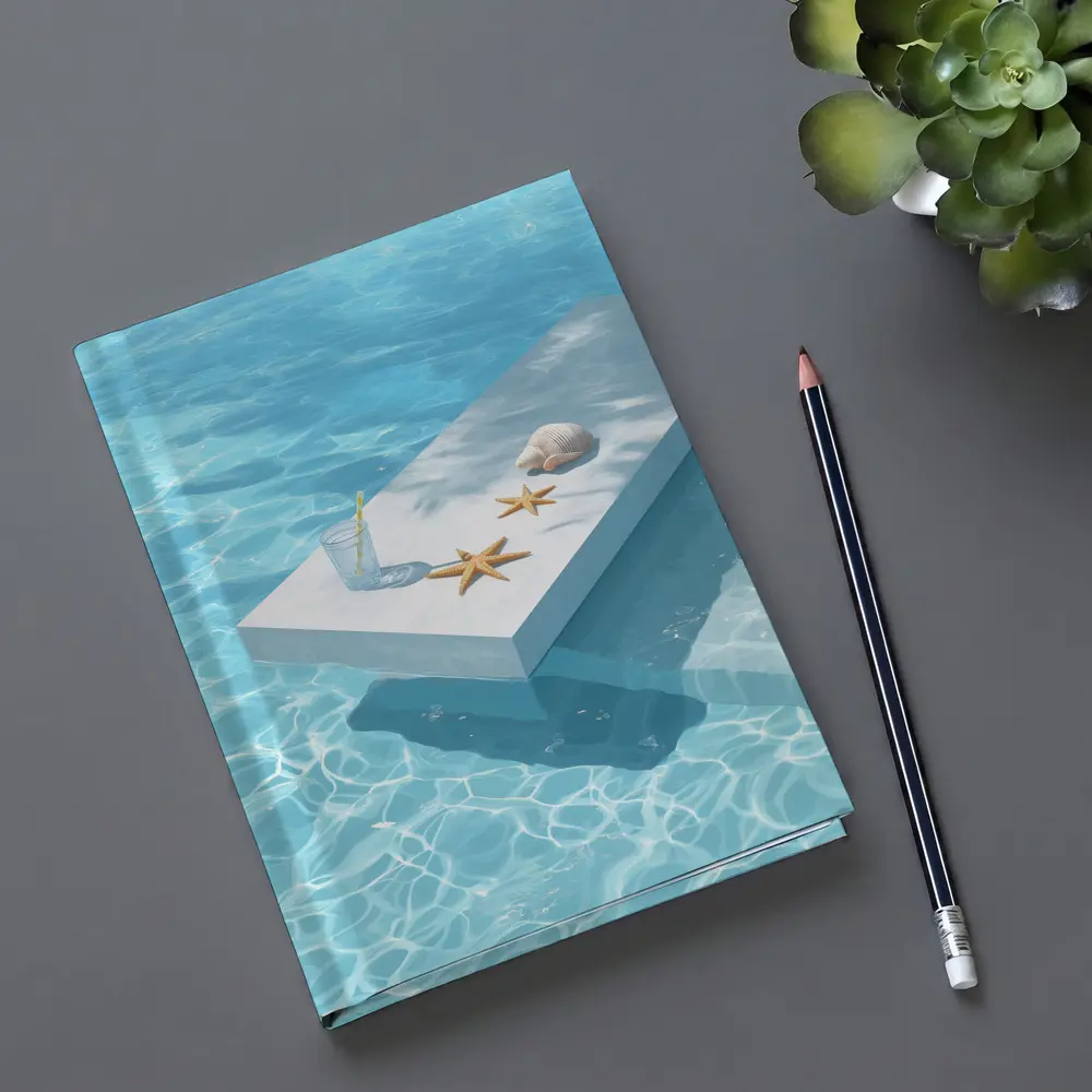 Summer Pool Starfish Seashell Clear Water – Notebooks