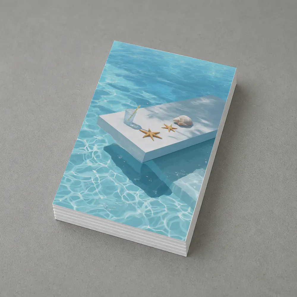 Summer Pool Starfish Seashell Clear Water – Postcards