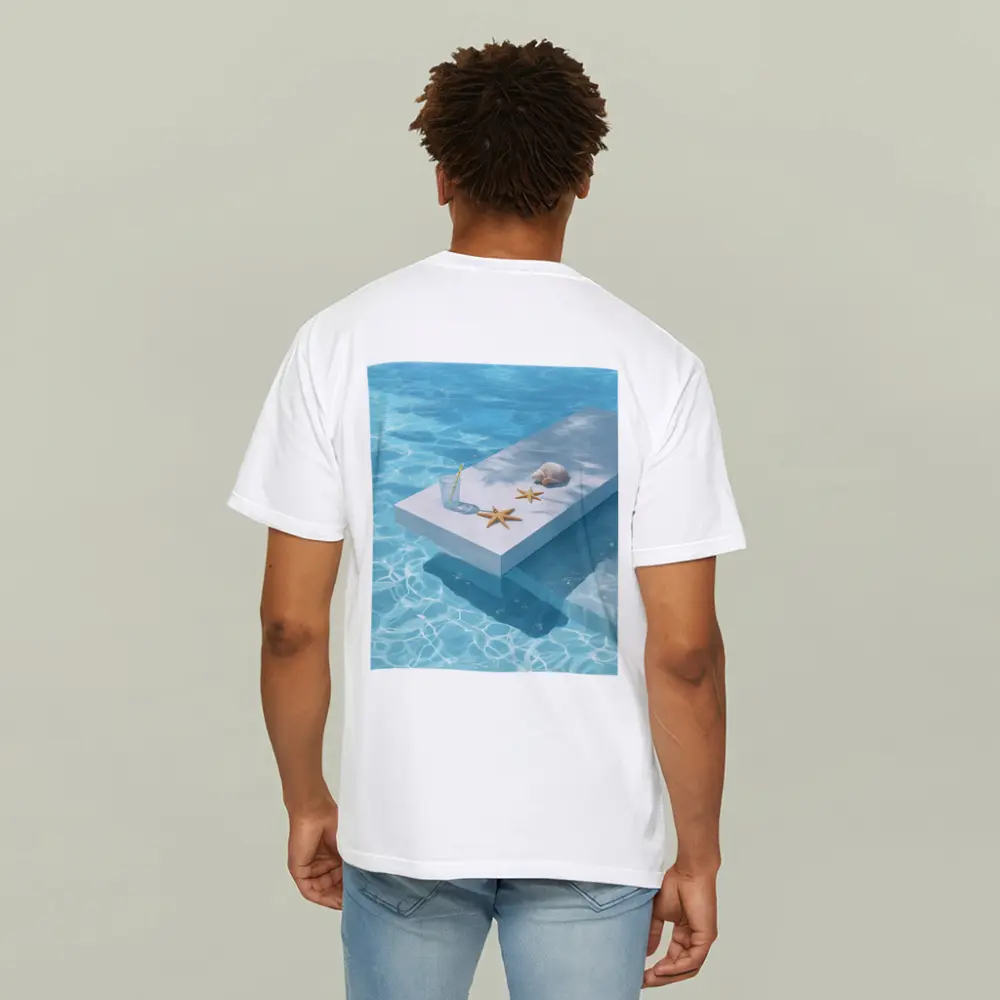 Summer Pool Starfish Seashell Clear Water – T-Shirts