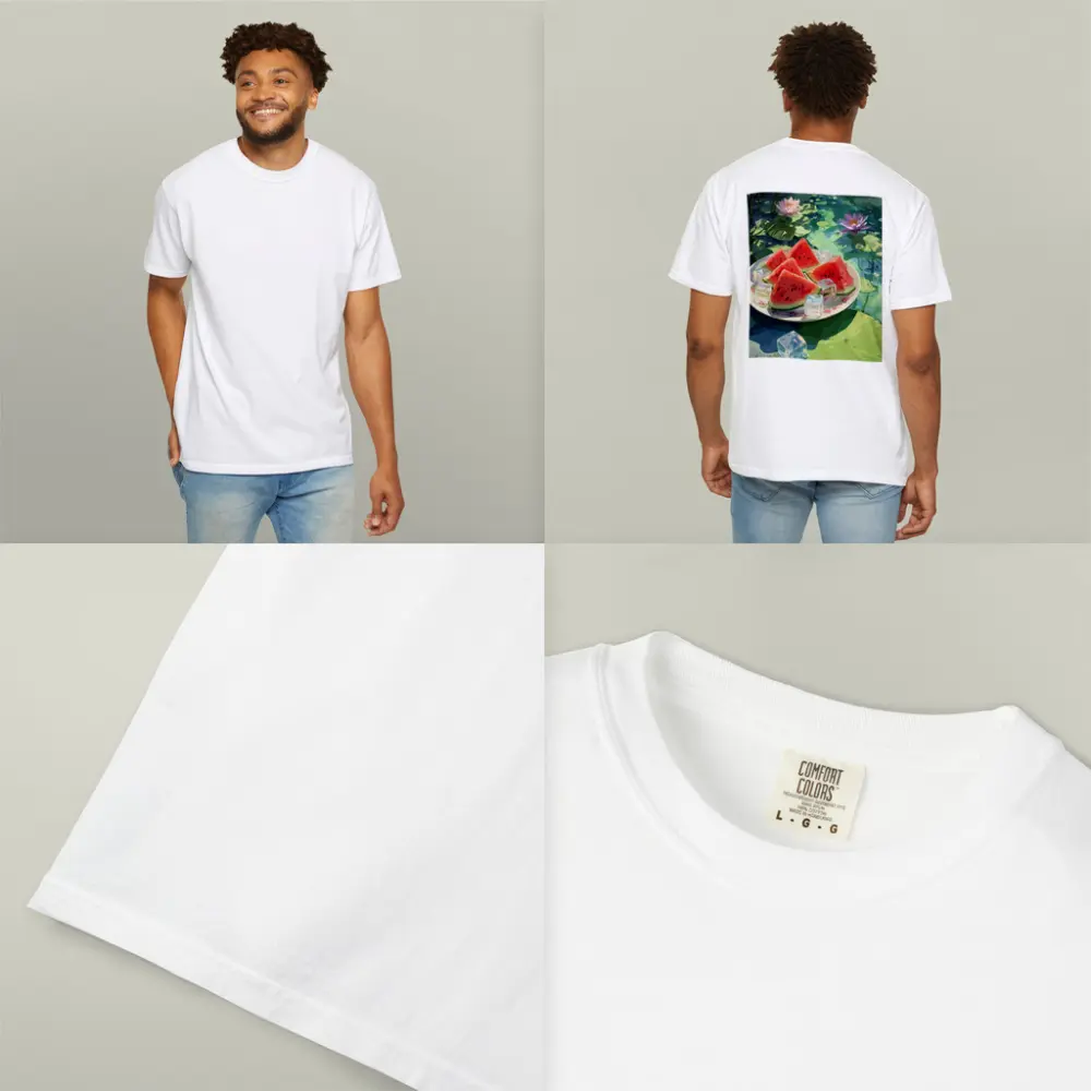 Watermelon Slices Ice Cubes Lotus Pond – T-Shirts
