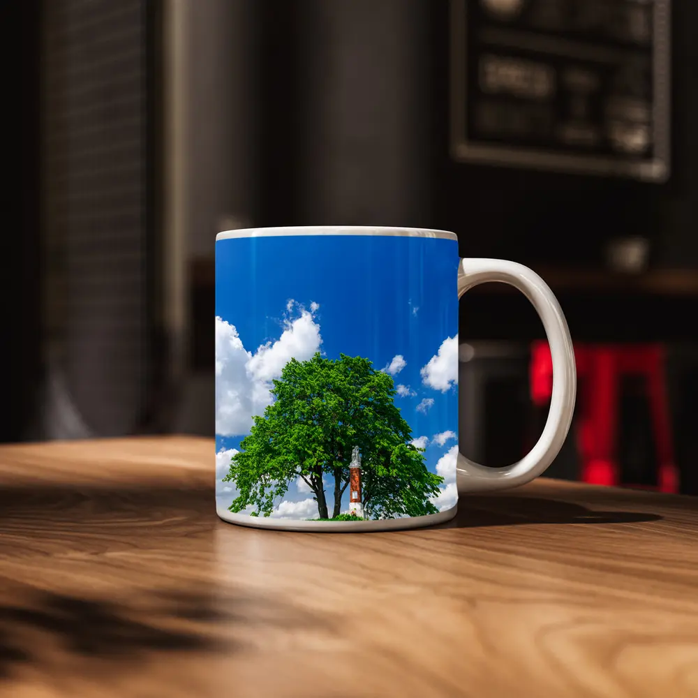 Lone Tree on Hill Blue Sky – Mugs