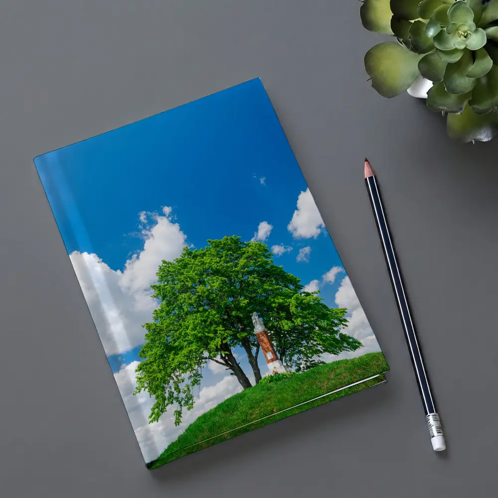 Lone Tree on Hill Blue Sky – Notebooks