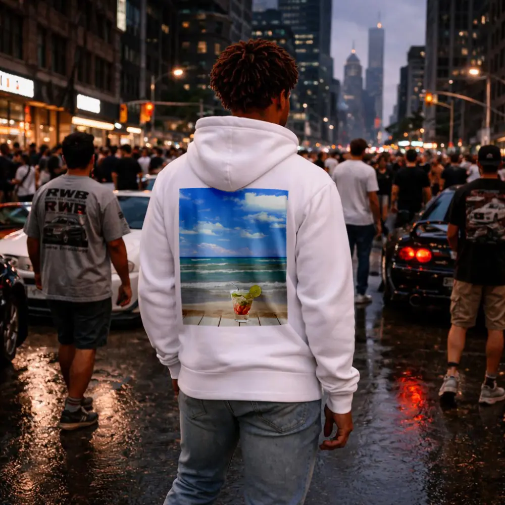 Tropical Cocktail Drink Sandy Beach Ocean – Hoodies