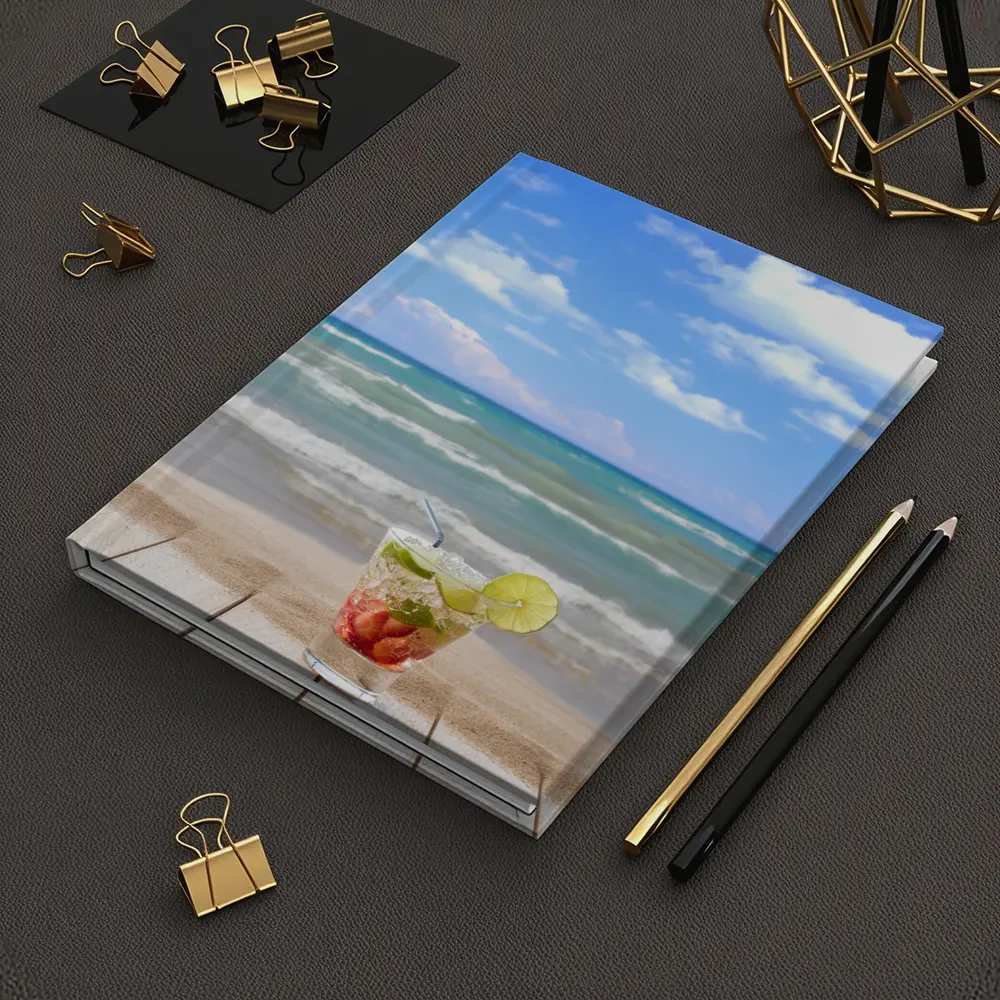 Tropical Cocktail Drink Sandy Beach Ocean – Notebooks