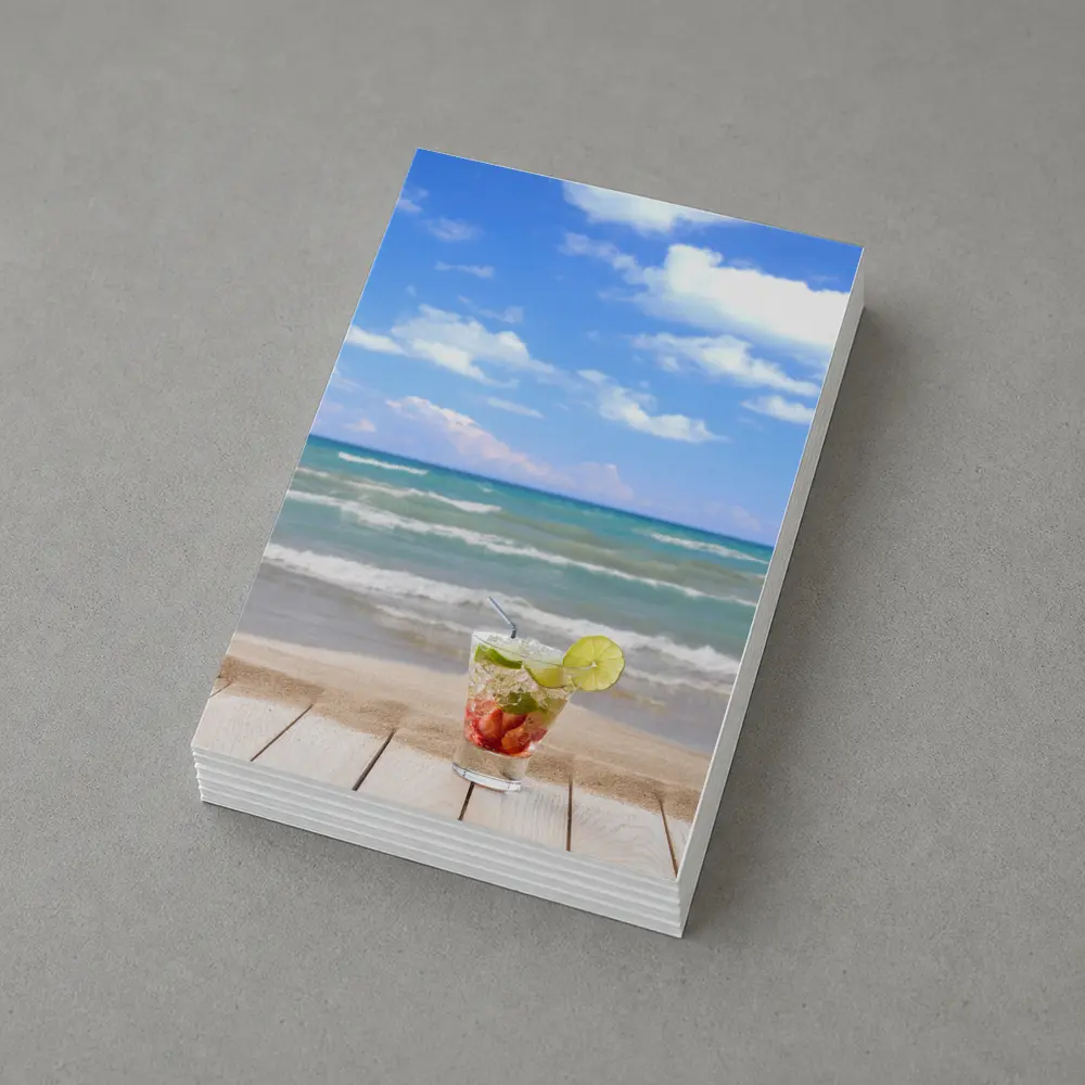 Tropical Cocktail Drink Sandy Beach Ocean – Postcards