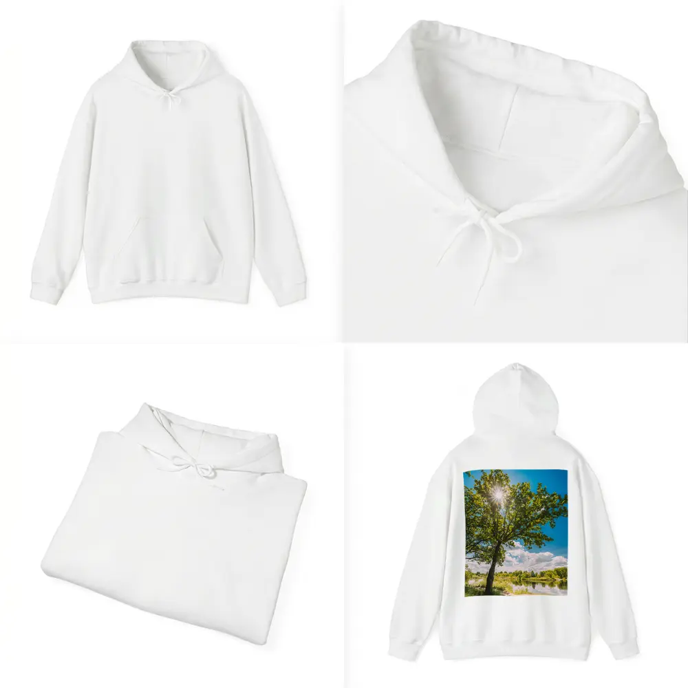Oak Tree Sun Flare River Summer – Hoodies