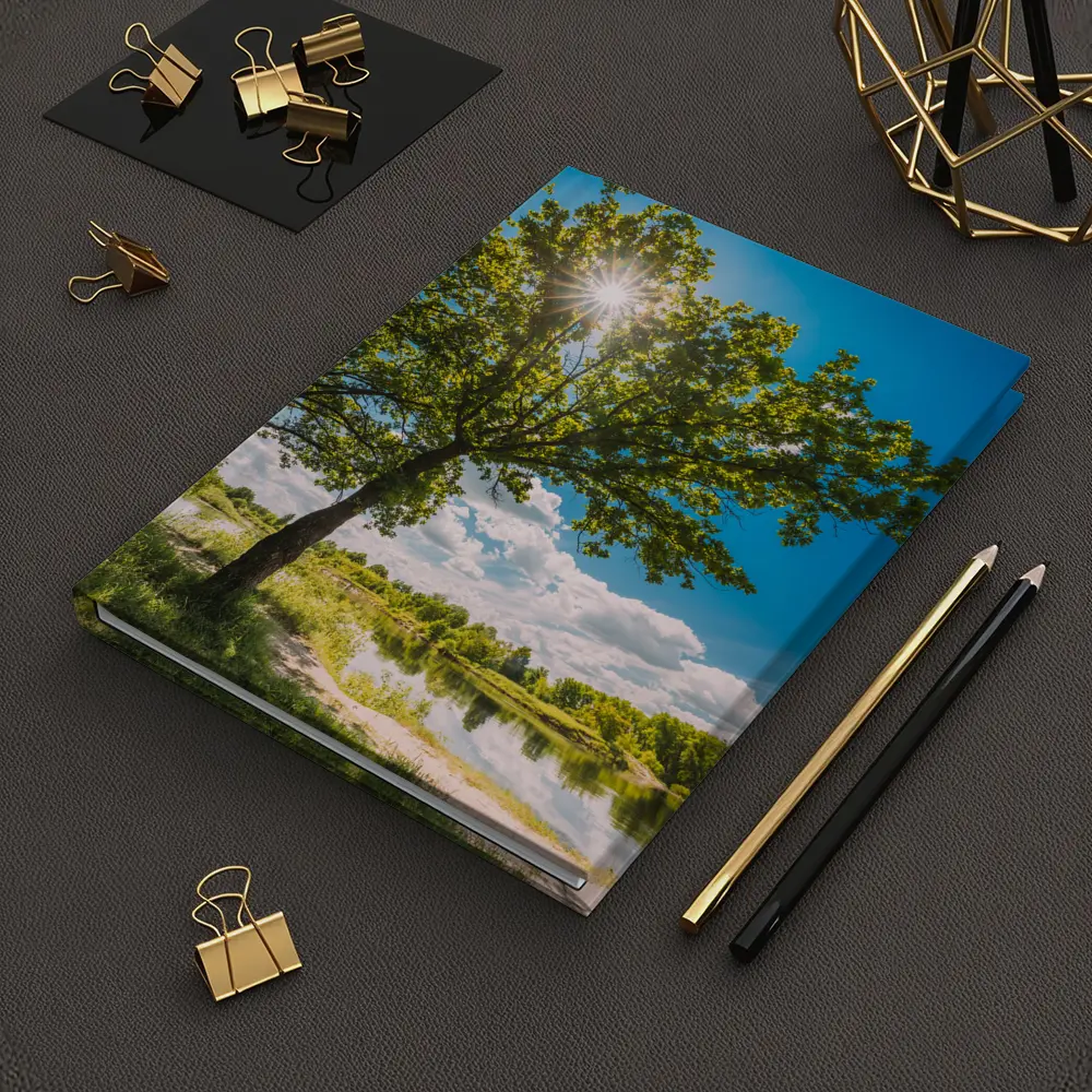 Oak Tree Sun Flare River Summer – Notebooks