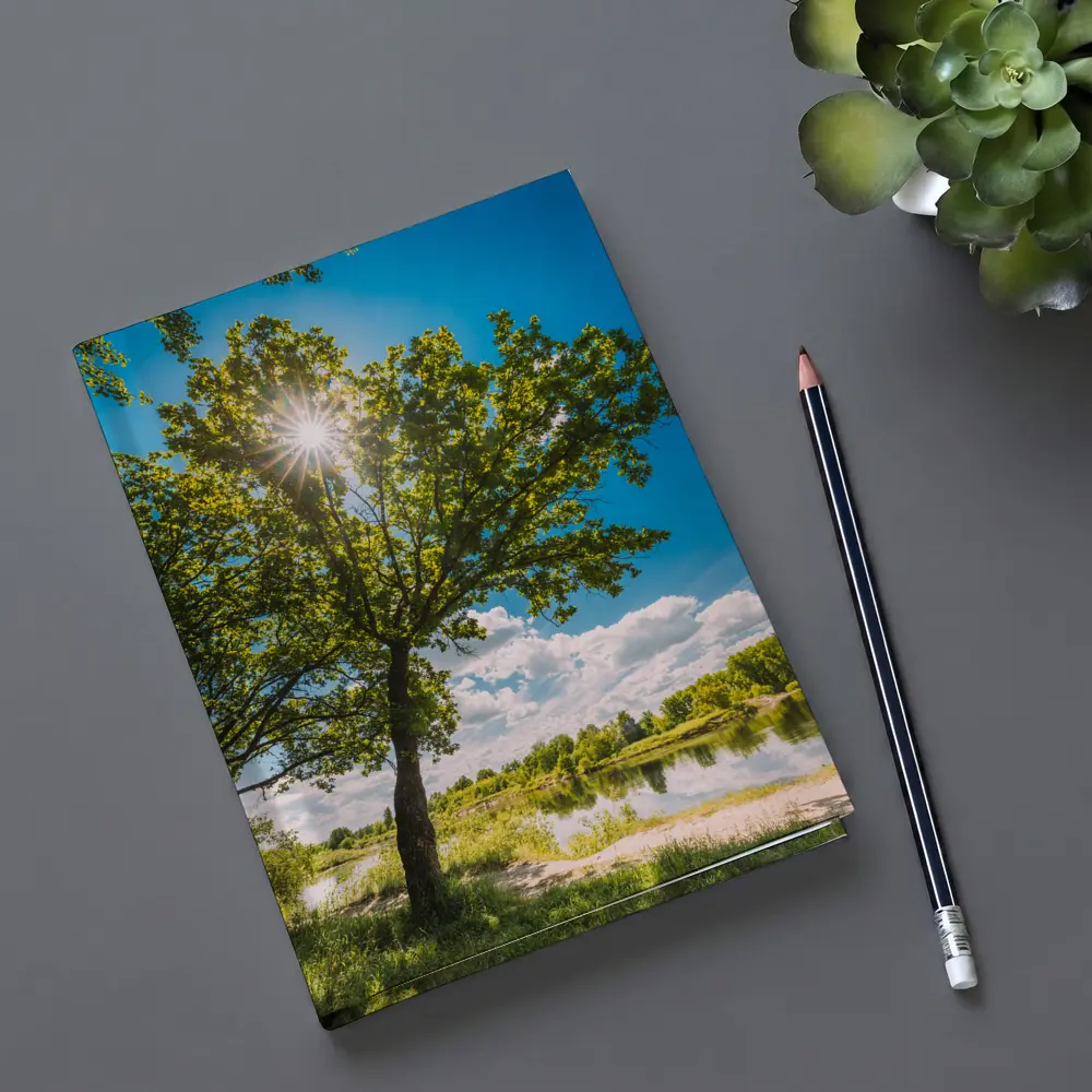 Oak Tree Sun Flare River Summer – Notebooks