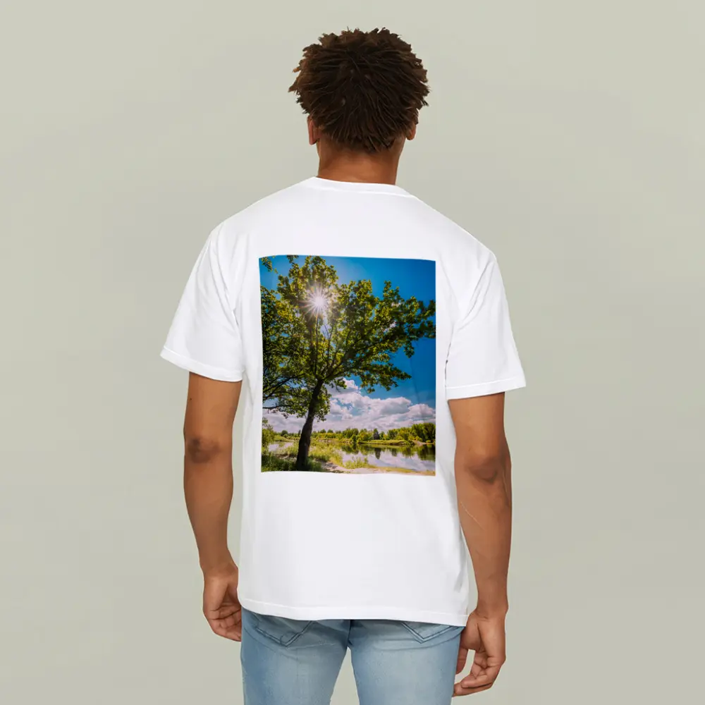 Oak Tree Sun Flare River Summer – T-Shirts