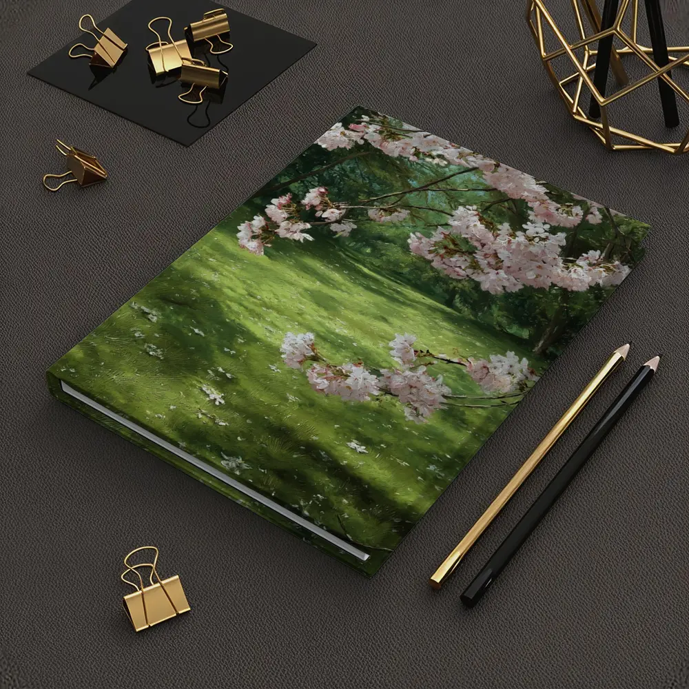 Cherry Blossom Tree Green Park Spring – Notebooks