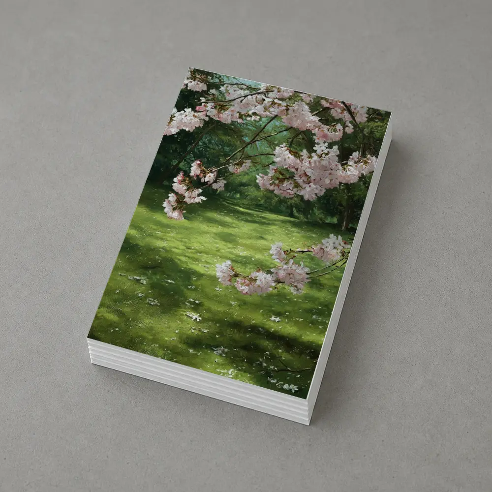 Cherry Blossom Tree Green Park Spring – Postcards